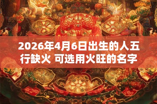 2026年4月6日出生的人五行缺火 可选用火旺的名字