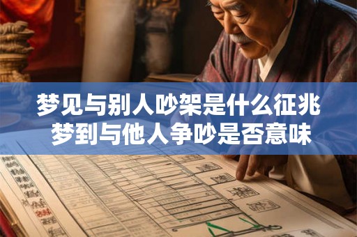 梦见与别人吵架是什么征兆 梦到与他人争吵是否意味着某种预兆