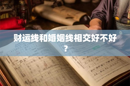 财运线和婚姻线相交好不好？