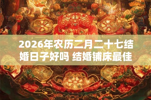 2026年农历二月二十七结婚日子好吗 结婚铺床最佳时间