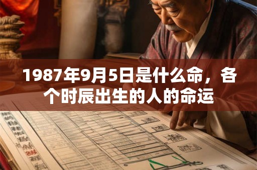1987年9月5日是什么命，各个时辰出生的人的命运
