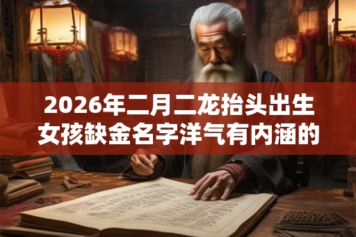 2026年二月二龙抬头出生女孩缺金名字洋气有内涵的