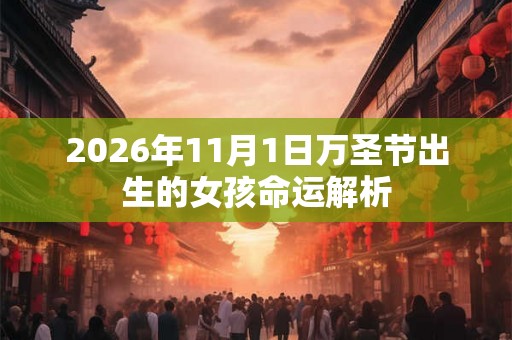 2026年11月1日万圣节出生的女孩命运解析
