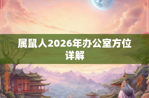 属鼠人2026年办公室方位详解