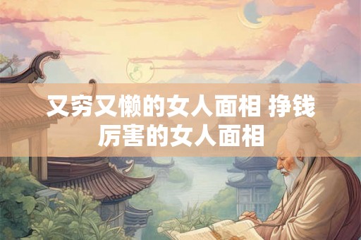 又穷又懒的女人面相 挣钱厉害的女人面相