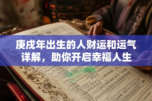 庚戌年出生的人财运和运气详解,助你开启幸福人生 庚戌年出生的人财运和运气详解,助你开启幸福人生