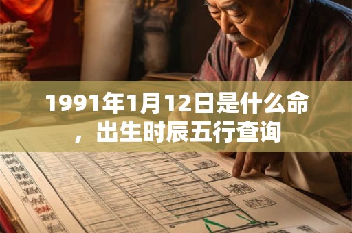 1991年1月12日是什么命，出生时辰五行查询