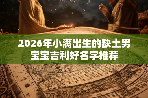2026年小满出生的缺土男宝宝吉利好名字推荐