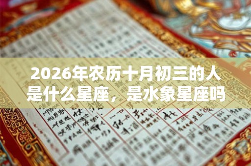 2026年农历十月初三的人是什么星座,是水象星座吗? 2026年农历十月初三的人是什么星座,是水象星座吗?