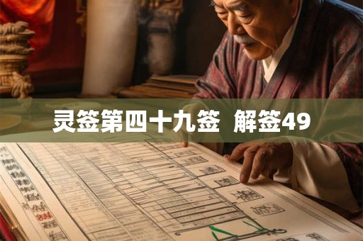 灵签第四十九签  解签49