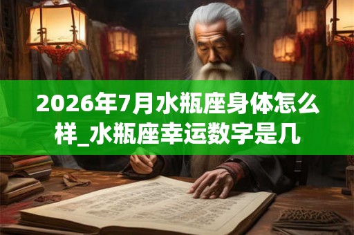 2026年7月水瓶座身体怎么样_水瓶座幸运数字是几