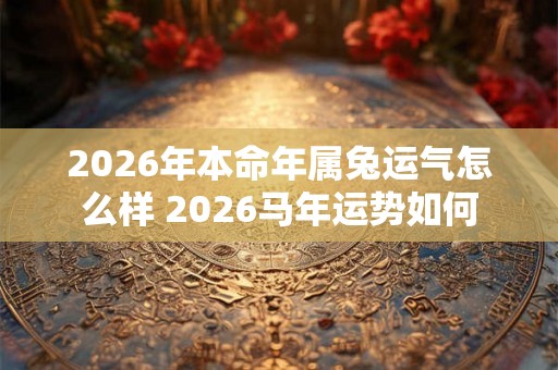 2026年本命年属兔运气怎么样 2026马年运势如何 2026年本命年属兔运气怎么样 2026马年运势如何