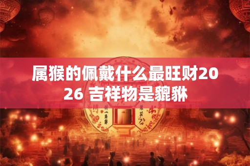 属猴的佩戴什么最旺财2026 吉祥物是貔貅