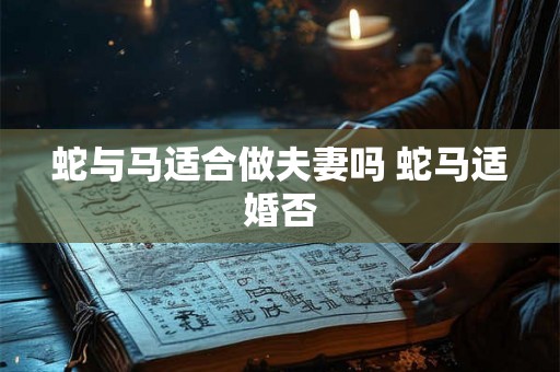 蛇与马适合做夫妻吗 蛇马适婚否