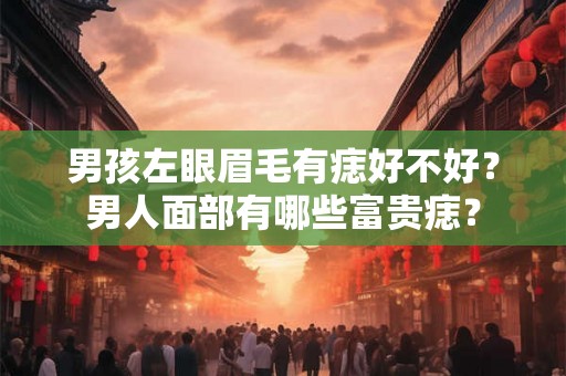 男孩左眼眉毛有痣好不好？男人面部有哪些富贵痣？
