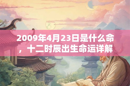 2009年4月23日是什么命,十二时辰出生命运详解 2009年4月23日是什么命,十二时辰出生命运详解