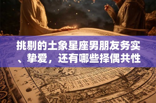 挑剔的土象星座男朋友务实、挚爱，还有哪些择偶共性？