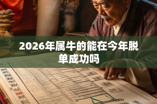 2026年属牛的能在今年脱单成功吗
