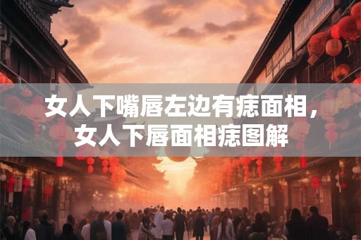 女人下嘴唇左边有痣面相，女人下唇面相痣图解