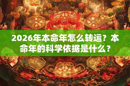 2026年本命年怎么转运？本命年的科学依据是什么？