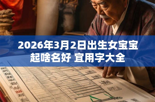 2026年3月2日出生女宝宝起啥名好 宜用字大全
