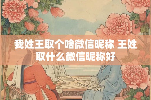 我姓王取个啥微信昵称 王姓取什么微信昵称好