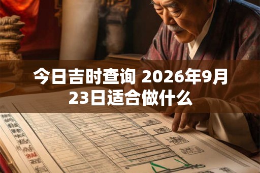 今日吉时查询 2026年9月23日适合做什么 今日吉时查询 2026年9月23日适合做什么