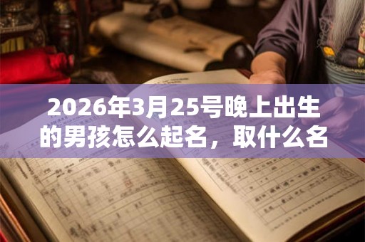 2026年3月25号晚上出生的男孩怎么起名，取什么名字吉祥？