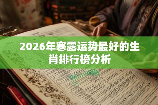 2026年寒露运势最好的生肖排行榜分析