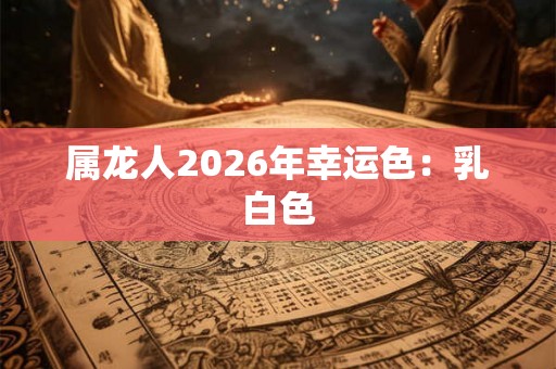 属龙人2026年幸运色：乳白色