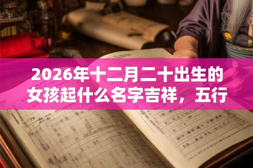 2026年十二月二十出生的女孩起什么名字吉祥，五行属什么
