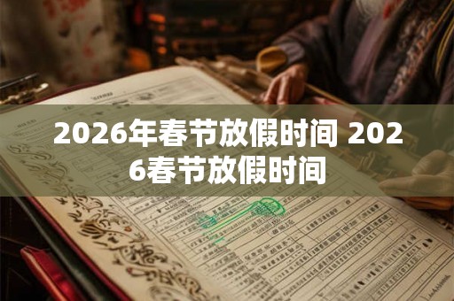 2026年春节放假时间 2026春节放假时间