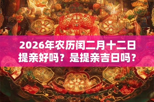 2026年农历闰二月十二日提亲好吗？是提亲吉日吗？