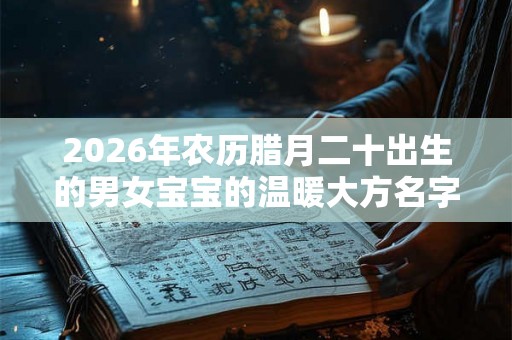 2026年农历腊月二十出生的男女宝宝的温暖大方名字大全