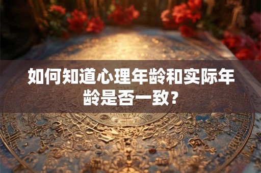 如何知道心理年龄和实际年龄是否一致？