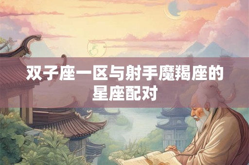 双子座一区与射手魔羯座的星座配对