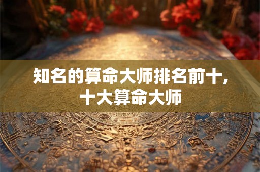知名的算命大师排名前十,十大算命大师