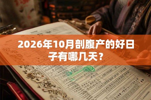 2026年10月剖腹产的好日子有哪几天？