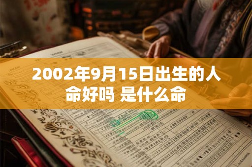 2002年9月15日出生的人命好吗 是什么命