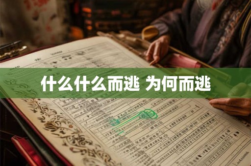 什么什么而逃 为何而逃