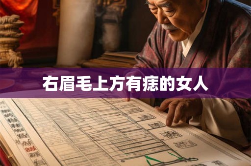 右眉毛上方有痣的女人