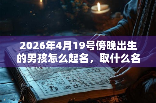 2026年4月19号傍晚出生的男孩怎么起名，取什么名字吉祥？