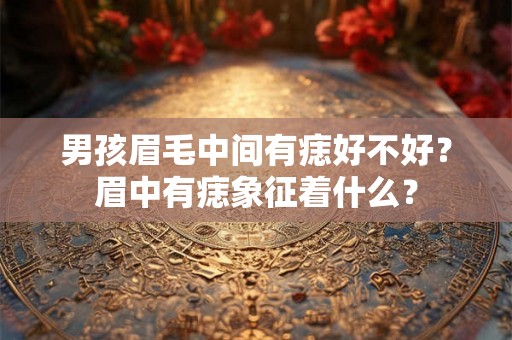 男孩眉毛中间有痣好不好？眉中有痣象征着什么？