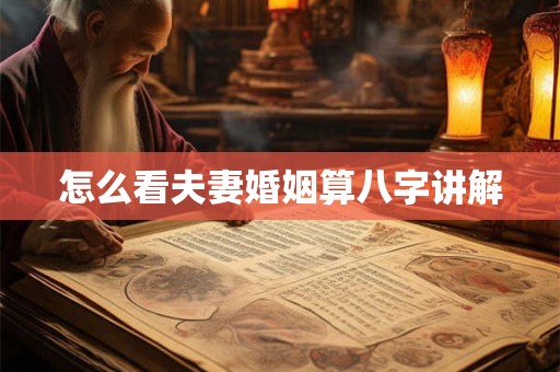 怎么看夫妻婚姻算八字讲解