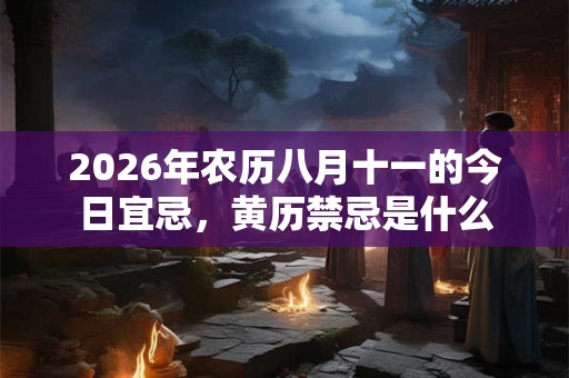 2026年农历八月十一的今日宜忌，黄历禁忌是什么