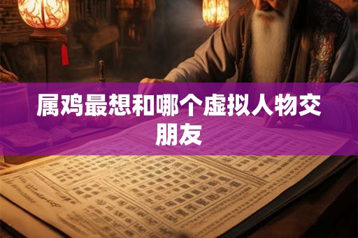 属鸡最想和哪个虚拟人物交朋友 属鸡最想和哪个虚拟人物交朋友