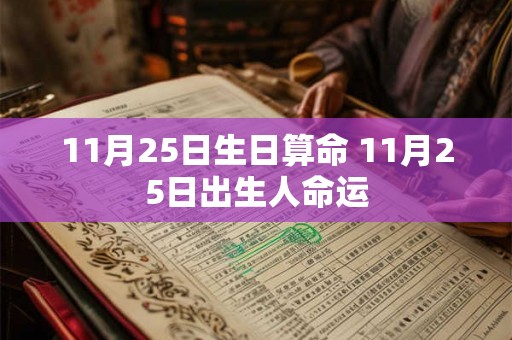 11月25日生日算命 11月25日出生人命运 11月25日生日算命 11月25日出生人命运