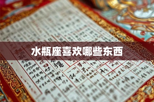 水瓶座喜欢哪些东西