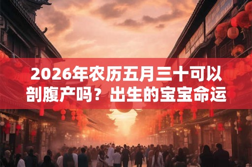2026年农历五月三十可以剖腹产吗？出生的宝宝命运？