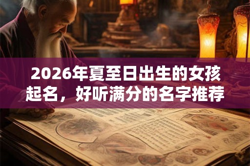 2026年夏至日出生的女孩起名,好听满分的名字推荐 2026年夏至日出生的女孩起名,好听满分的名字推荐